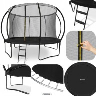 TRAMPOLINA OGRODOWA 366CM 12FT XXL HYPERMOTION SIATKA WEWNĘTRZNA DRABINKA