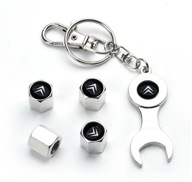 Nakrętki metalowe na wentyle czapki 4x plus breloczek brelok CITROEN