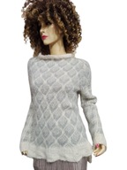 SWETER dłuższy ciepły miękki z angory 36/38