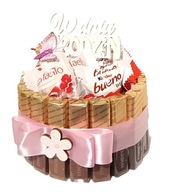 TORT BOX Z CZEKOLADEK MERCI KINDER BUENO RAFFAELLO PREZENT