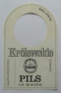 ETYKIETA NA KEG PIWO KRÓLEWSKIE PILS BROWAR WARSZAWA