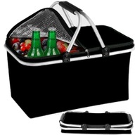 KOSZYK PIKNIKOWY SKŁADANY TERMICZNY NA ZAKUPY NA PIKNIK PLAŻĘ ZAMYKANY