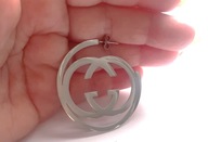 Kolczyki Srebrne Koła Kółka Średnie Litery Stal Chirurgiczna Nierdzewna