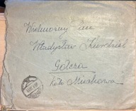 Koperta Gołcza Miechów stempel Warszawa
