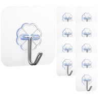 WIESZAK HACZYK UCHWYT SAMOPRZYLEPNY MOCNY WODOODPORNY ŁAZIENKOWY 10 SZT.