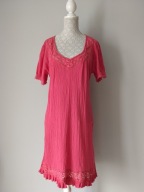 Śliczna markowa sukienka koralowa M & S UK 16 EU 42/44 100% cotton