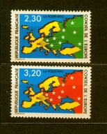 FRANCJA, RADA EUROPY** Mapa Europy Mi 47-48