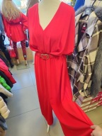 Czerwona sukienka z rozporkiem, długa r. Uni Italy !!!