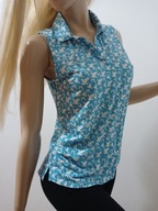 P_u_m_a elastyczna bluzka niebiesko-biala z kołnierzykiem polo XS