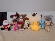 Zestaw maskotek 10szt Miś Pluszak Słonik Małpka Kaczka Z383