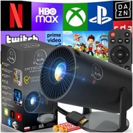 Projektor LED Heelly 4K Android mini obrotowy czarny