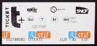 Bilet > Komunikacja miejska - Paryż ~ 1,49 euro