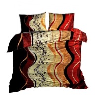 Pościel kora lux 160x200 + 2x70x80 zamek K 428 Fale dunaju