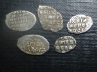 VII.Zestaw kopiejek do identyfikacji,5 szt.srebro.