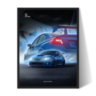 Plakat Subaru Impreza w ramce 30x40 cm dekoracja na ścianę obraz subaru