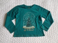 Cool Club bluzka zielona i choinka nowa roz 128