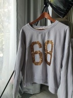 BLUZA DAMSKA z cekinami ESPRIT Szara r. 36 S