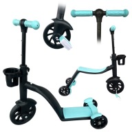 Hulajnoga 3w1 rowerek dziecięcy trójkołowy rowerek biegowy niebieski PLAYIO