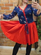 Mohito rozkloszowana spódnica z koła czerwona r. 38