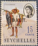 Seszele kolonia angielska stary znaczek z nadrukiem (7/9