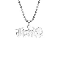 Naszyjnik łańcuszek Juice WRLD world srebrny streetwear