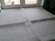 LNIANY OBRUS ADAMASZEK WZORY ART-DECO MEREŻKOWE FUNKIE LIŚCIE 135x155 N