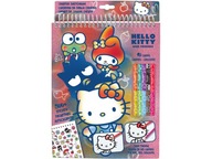 KREATYWNY SZKICOWNIK Hello Kitty HK50144 zestaw z kredkami oraz naklejkami