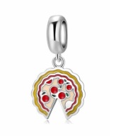 zawieszka pizza italia włochy emalia sycylia srebr