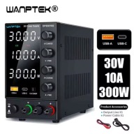 ZASILACZ LABORATORYJNY WANPTEK DPS3010U 0-30V 0-10A 300W USB-A + USB-C