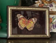 HAND MADE OBRAZ SYGNOWANY MALOWANY TRYKOT MOTYL