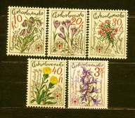 Czechosłowacja** Górskie kwiaty Mi 2494-98