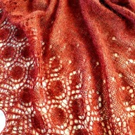 Chusta kid moher jedwab merino rękodzieło