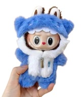 Urocze niebieskie puchate ubranko akcesoria dla Labubu bez lalki