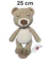 Teddy miś maskotka pluszak przytulanka szydełkowa dzień dziecka handmad25cm