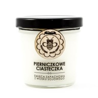 Świeca tradycyjna sojowa Pierniczkowe ciasteczka Miodowa Mydlarnia