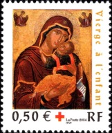 Francja 2004 Znaczek 3866** sztuka malarstwo Boże Narodzenie Czerwony Krzyż