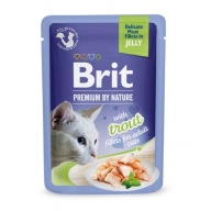 Brit Cat Pouch Jelly Fillets with TROUT 85g