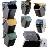 ZESTAW POJEMNIKÓW DO SEGREGOWANIA ODPADÓW 3 KOSZE NA ŚMIECI 25L BINI FILTR