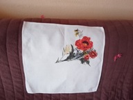 Mała lniana serweta 40cm x 39cm - bdb !