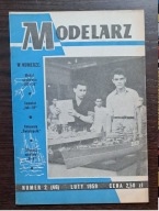 MODELARZ 2/1959 - Szybowiec EOS-58...Samolot Jak-9P...Ślizgacz sportowy G-8