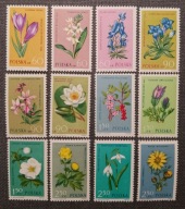 Polska Fi 1177-1188** kompletna seria Rośliny chronione 1962r nr 63 !!!
