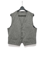 Kamizelka Guziki Szary Melanż Bawełna Engbers |R. 52/L