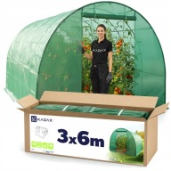 TUNEL FOLIOWY OGRODOWY SZKLARNIA 18m² FOLIAK 3x6m NA WARZYWA NAMIOT
