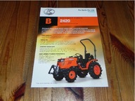 Kubota B2420 traktor ciągnik mini ciągnik j.Polski prospekt folder katalog.
