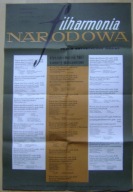 FILHARMONIA NARODOWA -SEZON ARTYSTYCZNY 1966/67 -afisz -program koncerty