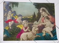 Obrazek obraz Maryja Dzieciątko Aniołki dewocjonalia