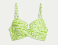 ,, Śliczna markowa bielizna góra bikini M &S 0894U UK 34E EUR 75F LIME MIX