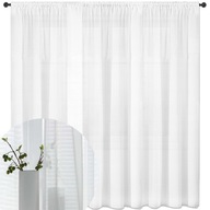 FIRANA GOTOWA BIAŁA WOAL NA TASMIE ZASŁONY ŻABKI 300X240 CM