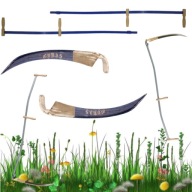 KOSA RĘCZNA DO WYCIĘCIA CHWASTÓW 60 CM SOLIDNA + KOSISKO METALOWE GUNAS