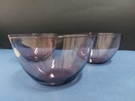 3 stare cienkościenne szklane miseczki vintage